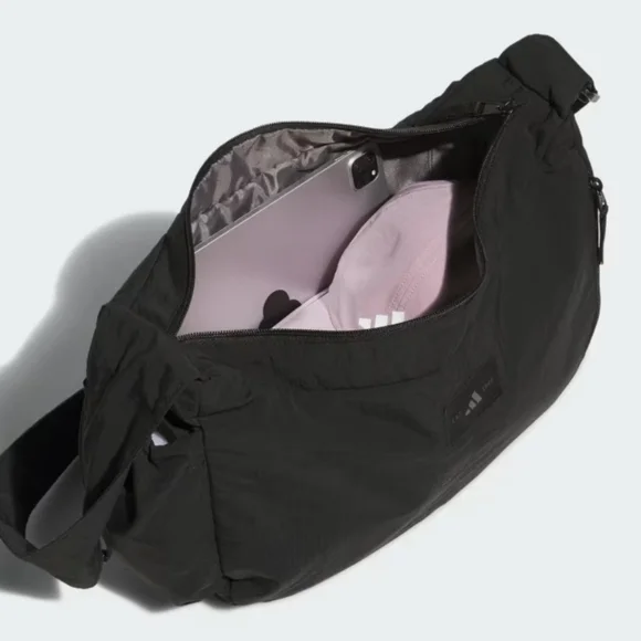 adidas Black Men’s or Womens Sling Bag with Adjustable Strap - Picture 3 of 4